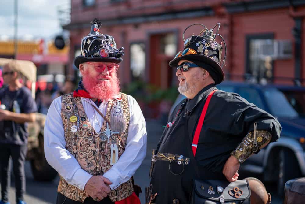 two guys in Steampunk outfit