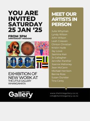 Meet Our Artists In Person- At The Little Gallery Whangamata